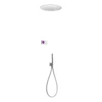 Regendouche set electronisch Tres Shower technology | Inbouw | Thermostaatkraan | 2-weg | Rond | Chroom