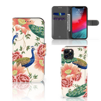 Telefoonhoesje met Pasjes voor Apple iPhone 11 Pro Pink Peacock - thumbnail