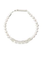 AMBUSH bracelet serti de perles - Blanc