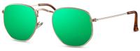 CWI zonnebril unisex goud/groen (CWI2412)