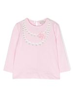 Monnalisa blouse à collier imprimé - Rose