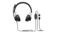 Logitech Zone Wired Teams Headset Hoofdband USB Type-C Zwart