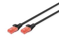 DIGITUS LAN kabel Cat 6 - 5m - CCA netwerkkabel met RJ45 - U/UTP niet afgeschermd - Compatibel met Cat-6A & Cat-5e - Zwart