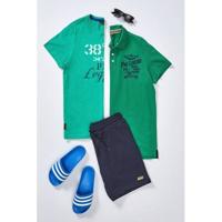 PME Legend T-shirt met printopdruk groen