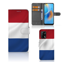 OPPO A74 4G Bookstyle Case Nederlandse Vlag - thumbnail