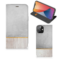 iPhone 12 | iPhone 12 Pro Book Wallet Case Wood Concrete - thumbnail