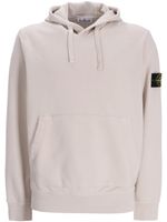 Stone Island Compass-appliqué cotton hoodie - Tons neutres - thumbnail