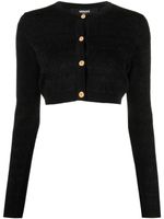 Versace cardigan en maille à coupe crop - Noir