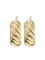 David Yurman créoles Sculpted Cable 5.4 mm en or 18ct