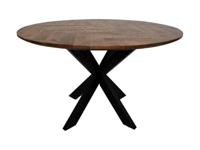 Eettafel Mozaik Verona rond - 140x140x76 - Naturel/zwart -