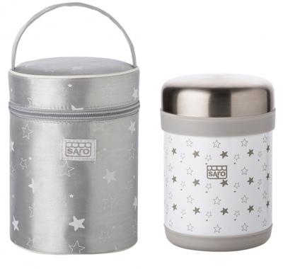 Saro thermoskan voor babyvoeding met tas 900 ml wit Saro thermoskan voor babyvoeding met tas 900 ml wit