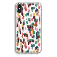 Tropical Dots: iPhone XS Transparant Hoesje - thumbnail