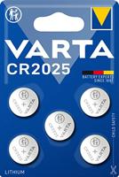 Varta batterijen Electronics CR2025 Lithium knoopcel 3V batterij verpakking met 5 stuks knoopcellen in originele blisterverpakking met 5 stuks