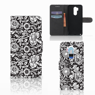 LG G7 Thinq Hoesje Black Flowers