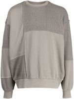 izzue sweat bicolore à empiècements - Gris