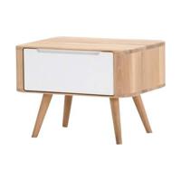 Gazzda Ena nightstand 55 houten nachtkastje whitewash - 1 lade - thumbnail