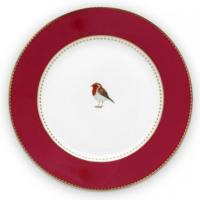 Pip Studio Love Birds 17 cm bord (Kleur: rood)