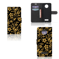 Motorola Moto Z Hoesje Gouden Bloemen