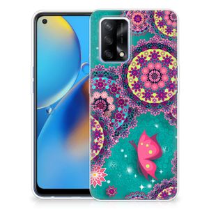 OPPO A74 4G Hoesje maken Cirkels en Vlinders