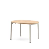 Kave Home Uitschuifbare Eettafel Montuiri Eiken, 120 - 200 x 90cm - Grijs - thumbnail