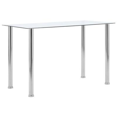 vidaXL Eettafel 120x60x75 cm gehard glas transparant vidaXL Eettafel 120x60x75 cm gehard glas transparant
