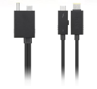 Split Cable - Thunderbolt-kabel (M) (M) - Thunderbolt 3 - 67 cm - zwart - CRU - voor ThinkPad L13 Gen 2; L13 Yoga Gen 2; P17 Gen 2; T14 Gen 2; T15g Gen 2; X1 Extreme Gen 4 Split Cable - Thunderbolt-kabel (M) (M) - Thunderbolt 3 - 67 cm - zwart - CRU - voor ThinkPad L13 Gen 2; L13 Yoga Gen 2; P17 Gen 2; T14 Gen 2; T15g Gen 2; X1 Extreme Gen 4