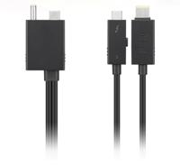 Split Cable - Thunderbolt-kabel (M) (M) - Thunderbolt 3 - 67 cm - zwart - CRU - voor ThinkPad L13 Gen 2; L13 Yoga Gen 2; P17 Gen 2; T14 Gen 2; T15g Gen 2; X1 Extreme Gen 4