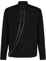 DSQUARED2 logo-plaque cotton shirt - Noir