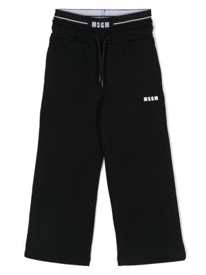 MSGM Kids Trainingsbroek met logoband - Zwart