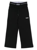 MSGM Kids Trainingsbroek met logoband - Zwart
