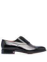 Santoni polished leather oxford shoes - Noir