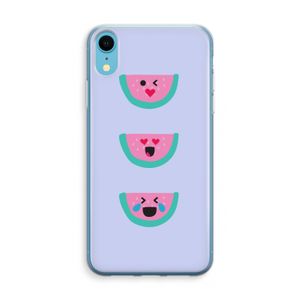 Smiley watermeloen: iPhone XR Transparant Hoesje