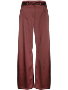 Forte Forte pantalon ample à fini satiné - Marron