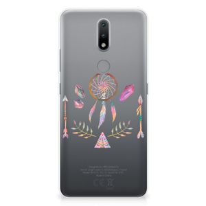 Nokia 2.4 Telefoonhoesje met Naam Boho Dreamcatcher