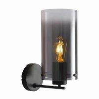 Freelight Wandlamp Ventotto H 33 cm rook glas zwart - thumbnail