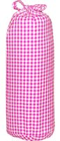 Taftan Hoeslakens Kleine Ruit Fuchsia-60 x 120 cm