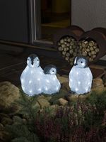 Konstsmide 6270-203 Acryl figuur Energielabel: F (A - G) Pinguin Set van 3 stuks Koudwit LED Wit - thumbnail