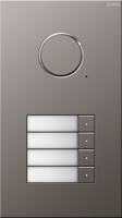250420  - Door station Audio 4-fold, Flush mounting, stainless steel, 250420