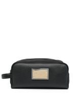 Dolce & Gabbana trousse de toilette en cuir - Noir