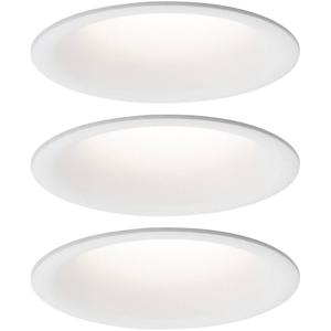 Paulmann LED-inbouwlamp voor badkamer Set van 3 stuks 18.9 W