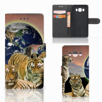 Samsung Galaxy J5 2016 Telefoonhoesje met Pasjes Roofdieren