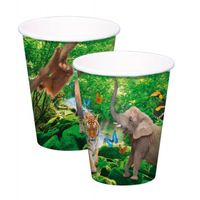 Safari Party Bekers 250ml - 8 stuks - thumbnail