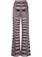 Missoni pantalon en intarsia à coupe évasée - Noir