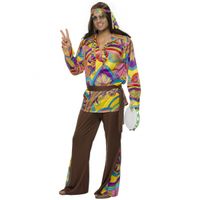 Verkleedkleding hippie pak heren 56-58 (XL)  -