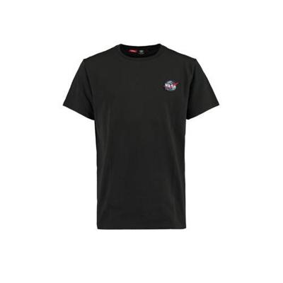 America Today T-shirt NASA met 3D applicatie zwart