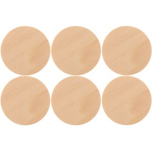 6x Houten schijven/cirkels 6 cm hobby/knutselmateriaal