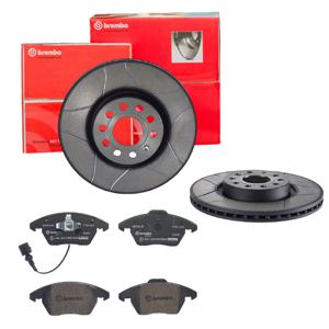 Remmenset, remschijf BREMBO, Remschijftype: Binnen geventileerd, Inbouwplaats: Vooras, u.a. für VW, Skoda, Audi, Seat