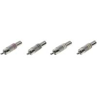 TRU Components 1601058 RCA-connector, rechte polen (num): 2 mono rood, zwart, geel