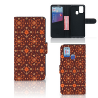 Samsung Galaxy M31 Telefoon Hoesje Batik Brown - thumbnail