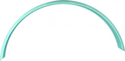 TOM achterspatbord Urban 28 inch 60 mm staal turquoise